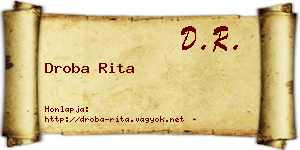 Droba Rita névjegykártya